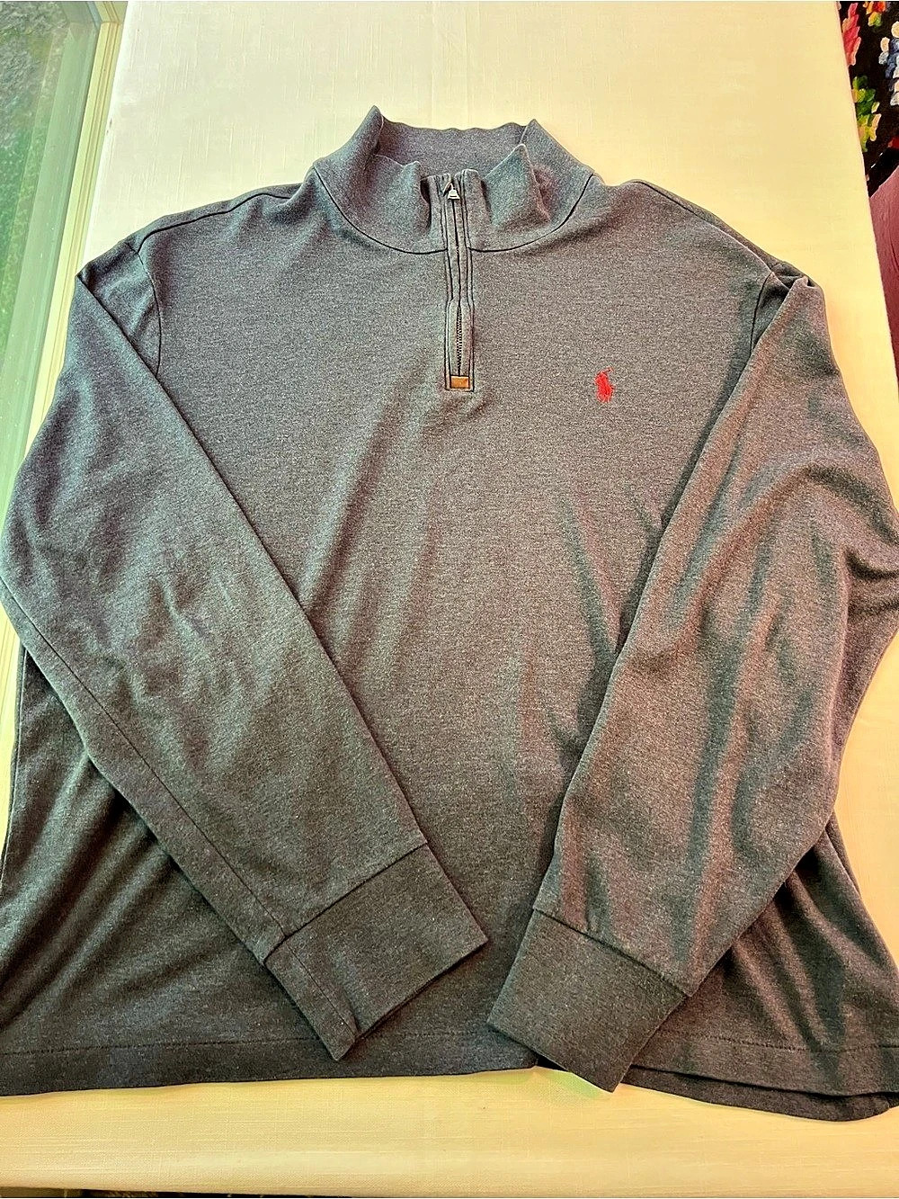 Polo Ralph Lauren Quarter-Zip Pullover Men's Polo Gray XL